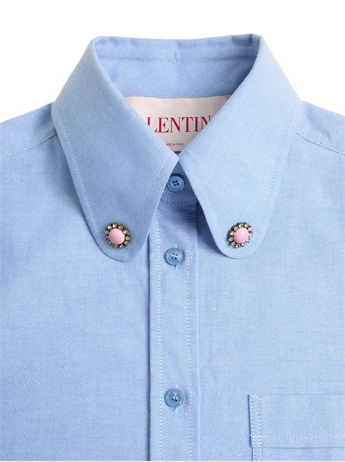 Camicia azzurra con bottoni VALENTINO GARAVANI | 6B3AB78193RQNX